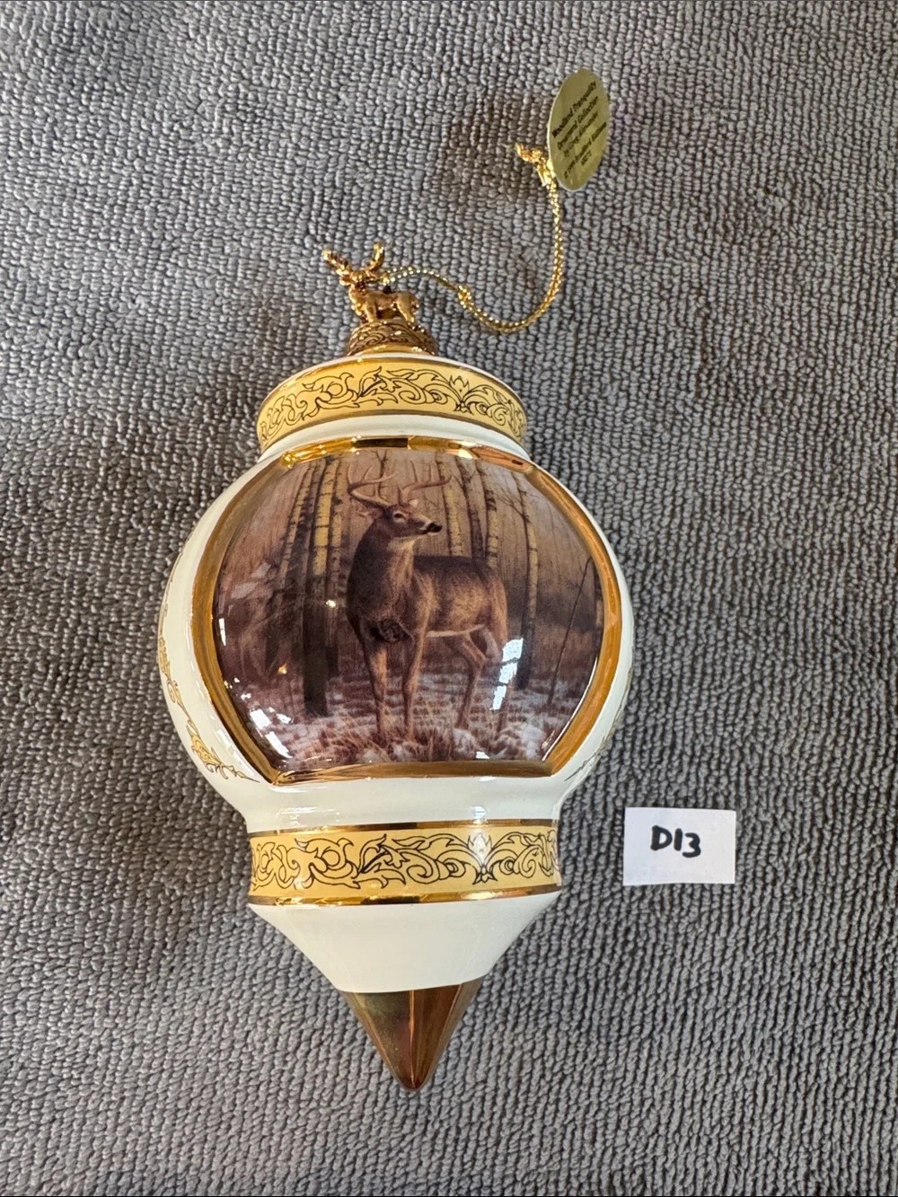 Bradford Editions Northwoods Majesty Deer Christmas Ornament Greg Alexander